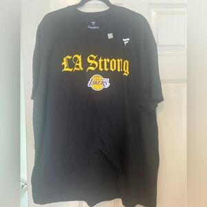 Fanatics Black and Yellow LA Strong Lakers Tee